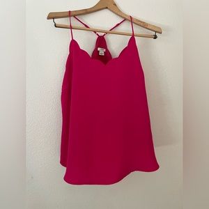 Jcrew scalloped edge tank top size small
